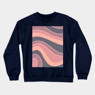 Pink Rainbow Waves Crewneck Sweatshirt